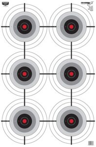 Birchwood Casey 37038 EZE-Scorer 6-Bullseye Paper Target 23" X 35" 100 per Pack