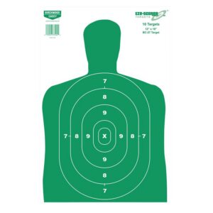 Birchwood Casey 37204 EZE-Scorer BC-27 Silhouette Paper Hanging Universal 12" X 18" Green/White 10-Pack.
