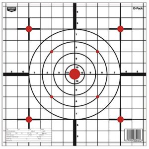 Birchwood Casey 37213 EZE-Scorer 12" Bullseye Paper Hanging Black/White 13 per Pkg