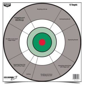 Birchwood Casey 37245 EZE-Scorer 12" Bullseye Paper Hanging Gray/White 13 per Pkg
