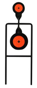 Birchwood Casey 46244 World of Targets Double Magazine Handgun Black/Orange Steel Bullseye Standing