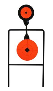 Birchwood Casey 46344 World of Targets Super Double Magazine Spinner 4.50"/6" Handgun Black/Orange Steel Circle with Crosshair & Diamond 0.37"