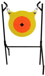 Birchwood Casey 47330 World of Targets Boomslang Pistol/Rifle Orange/Yellow AR500 Steel Gong Standing Includes Gong/Metal Stand