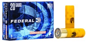 Federal F203RS Power-Shok 20Gauge 2.75" 3/4oz Rifled SlugShot 5 per Box/50 Case