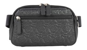 Gtm GTM-117/RSE Black Waitspack Crossbody-Lamb