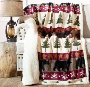 Carstens Tall Pine Plush Throw - 54"x 68"