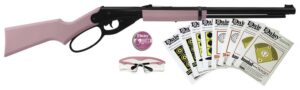 Winchester Daisy 994999403 Carbine Fun Kit Spring Piston, 177 BB 350 Fps, Black Rec, Pink Synthetic Furniture, Includes Glasses/350-Round Ammo/Target