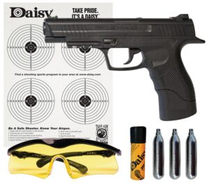 Winchester Daisy 985415242 415 Powerline Kit CO2 177 BB 21+1 495 Fps, Black Polymer Frame with Picatinny Rail, Fiber Optic Sight, Includes