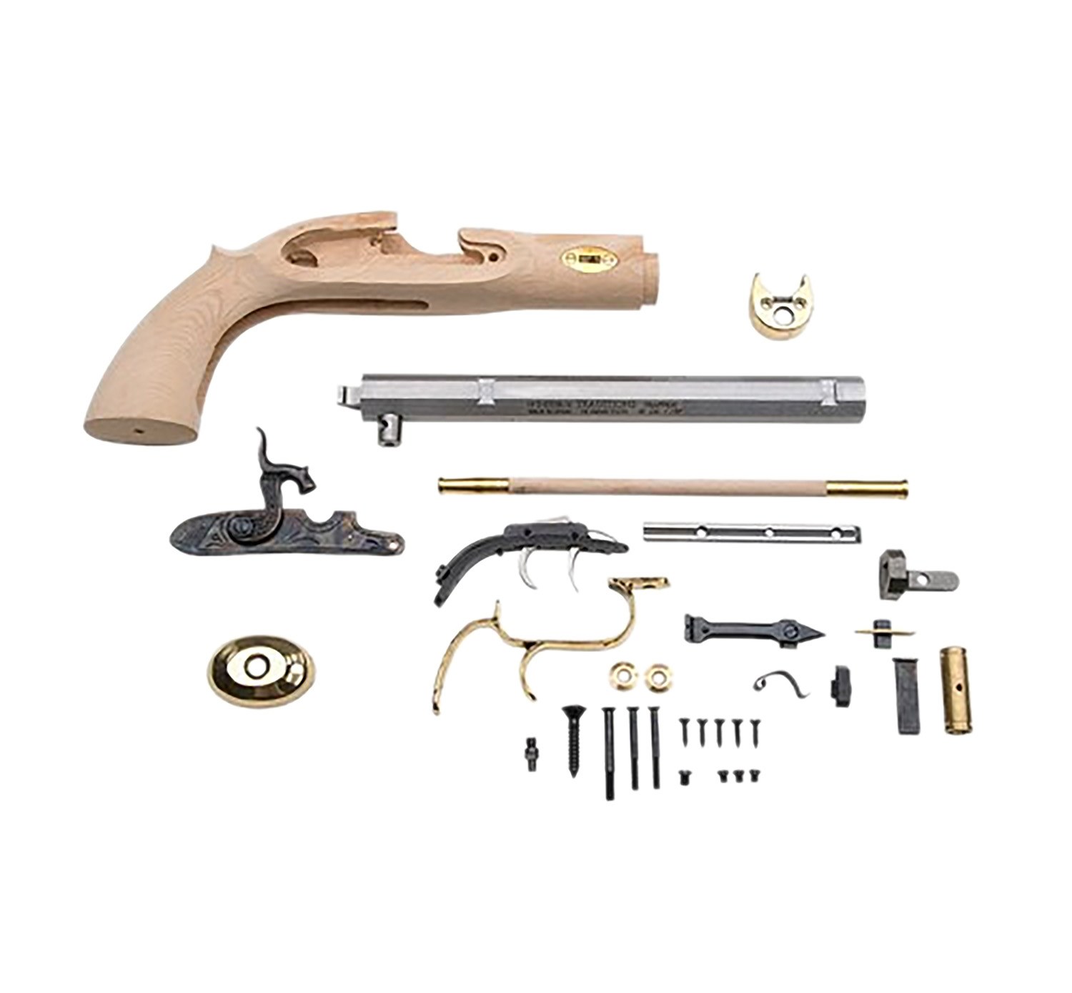 Traditions KPC50902 Trapper Pistol Kit 50 Cal Flintlock 9.75" Blued Octagon Barrel Unfinished Wood Frame Grip Sidelock Action