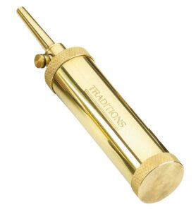 Traditions Muzzleloading Deluxe Tubular Flask with Valve Brass
