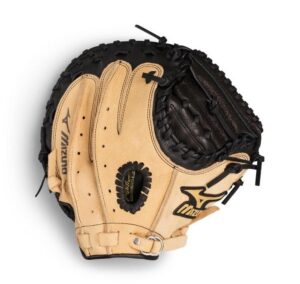 Mizuno Prospect Series Youth Baseball Catcher's Mitt, 32", RH, Black-Tan