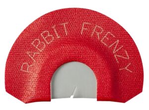 Hunters Specialties Johnny Stewart Wildlife Calls JSDIA6 Rabbit Frenzy Diaphragm Call Double Reed Rabbit Sounds Attracts Predator Species Red 45
