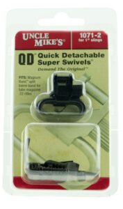 Uncle Mike's 10712 Magnum Band Swivel Set Quick Detach 115 U22 1" Fits .420-.470" Diameter Magazine Tubes without Dismantling Gun