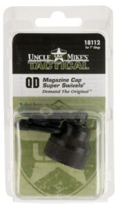 Uncle Mike's 18112 Mag Cap Swivel Set Made of Steel with Blued Finish, 1" Loop Size & Quick Detach Style for Mossberg 590, 835 Includes Two Super