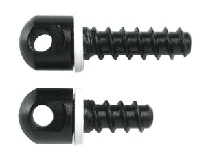 Uncle Mike's 25200 Magnum Band 115 RGS Screw Set Made of Blued Steel Includes 1/2" Forend Base, 3/4" Rear Base Screws & White Spacers for Wood