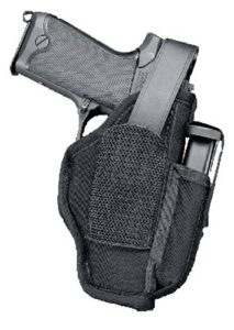 Uncle Mike's 70010 Sidekick Hip Holster IWB/OWB Size 01 Black Kodra Nylon Belt Clip Fits Medium Autos Fits 3-4" Barrel Belt 2.25" Wide Includes