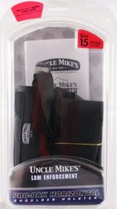Uncle Mike's 7715 Plain Black Nyl Ambidextrous #15 with Magazine Pouch