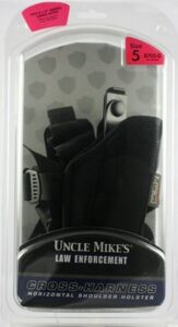 Uncle Mike's Cross Harness Shoulder Holster Black Nylon Ambidextrous Size #5