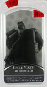 Uncle Mike's Cross Harness Shoulder Holster Black Nylon Ambidextrous Size #15