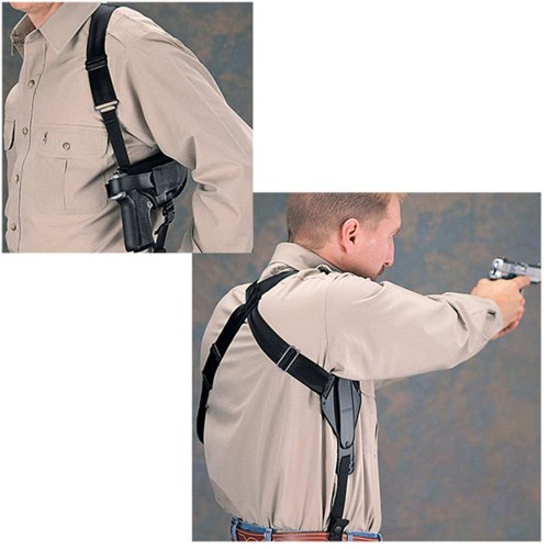 Uncle Mike's Cross Harness Shoulder Holster Black Nylon Ambidextrous Size #15 - Image 3