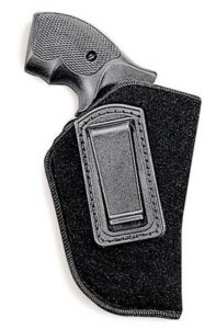 Uncle Mike's 89002 Inside the Pants Holster IWB Size 0 Black Suede Like Belt Clip Fits Sm/Med DA Revolver Fits 2-3" Barrel Left Hand