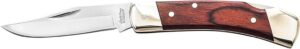 Uncle Henry LB5CP LB5 Smokey II Folding Clip Point Plain Stainless Steel Blade 3.70" Wood Handle Includes Sheath