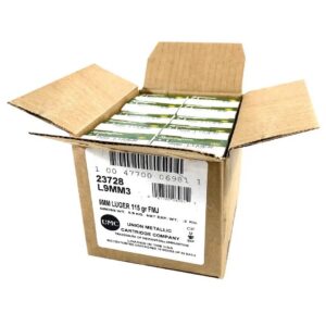 Remington UMC 9mm, 115gr, FMJ, 50-Round Box (2,100 Boxes/Pallet)