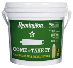 Remington R23743 9MM 115G FMJ 350-Round Bucket 350/4