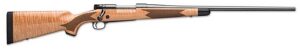Winchester Repeating Arms 535218294 Model 70 Super Grade 6.5 PRC Caliber with 3+1 Capacity, 24" Barrel, Polished Blued Metal Finish, Gloss AAA Maple