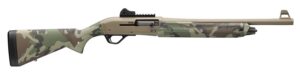 Winchester SX4 Defender Sga 12 Gauge 3IN 18.5" Barrel Woodland Camo FDE Picatinny Rail 3 Invector+ Ct 4/RD