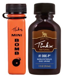 Tinks W6249 #1 Doe-P with Mini Bomb Deer Attractant Doe Urine Scent 1oz Bottle