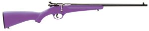 Savage Arms 13783 Rascal Youth 22 LR 1-Round 16.13" Matte Black Sporter Barrel, Matte Black Carbon Steel Receiver, Purple Fixed Synthetic Stock, Right