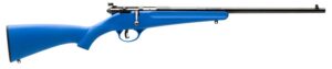 Savage Arms 13785 Rascal Youth 22 LR 1-Round 16.13" Matte Black Sporter Barrel, Matte Black Carbon Steel Receiver, Blue Fixed Synthetic Stock, Right