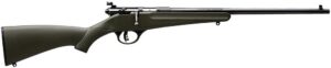 Savage Arms 13790 Rascal Youth 22 LR 1-Round 16.13" Matte Black Sporter Barrel, Matte Black Carbon Steel Receiver, Green Fixed Synthetic Stock, Right