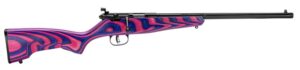 Savage Arms 13797 Rascal Youth 22 LR 1-Round 16.12" Matte Blued Barrel, Matte Blued Carbon Steel Receiver, Boyd's Minimalist Pink & Purple Hybrid