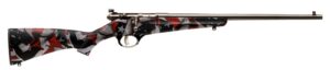 Savage Arms 13801 Rascal Youth 22 LR 1-Round 16.13" Satin Black Sporter Barrel, Satin Black Carbon Steel Receiver, American Flag Fixed Synthetic Stock