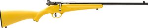 Savage Arms 13805 Rascal Youth 22 LR 1-Round 16.13" Matte Black Sporter Barrel, Matte Black Carbon Steel Receiver, Yellow Fixed Synthetic Stock, Right