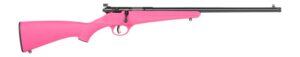 Savage Arms 13811 Rascal F-SR 22 LR 1-Round 16.13" Matte Black Single Shot Threaded Barrel, Pink Synthetic Stock, Right Hand