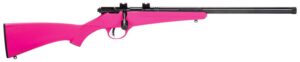 Savage Arms 13835 Rascal FLV-SR Youth 22 LR 1-Round 16.12" Matte Blued Heavy Barrel, Matte Blued Carbon Steel Receiver, Pink Synthetic Stock, Right