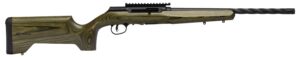 Savage Arms 47258 a Series Full Size 22 LR 10+1 18" Matte Black Spiral Fluted Threaded Barrel, Matte Black Carbon Steel Receiver with Picatinny Rail
