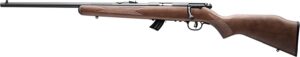 Savage Arms 50701 Mark II GL Full Size 22 LR 10+1 21" Matte Black Sporter Barrel, Matte Black Drilled & Tapped Carbon Steel Receiver, Satin Brown