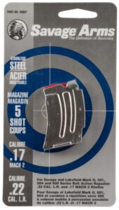 Savage Arms 90007 MKII 5-Round 22 LR/17 Mach 2 Stainless Steel