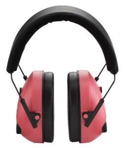 Champion Targets 40975 Electronic Muffs 25 dB Over the Head Pink Ear Cups with Black Band