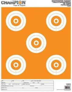 Shotkeeper Targets 5-BULLS Orange/White Large 12-Pack