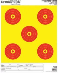 Shotkeeper Targets 5 Bulls Eye Br Yel/Red Large 12-Pack