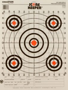 Champion Targets 45726 Score Keeper Bullseye Paper Hanging 100 Yds Pistol/Rifle 14" X 18" Multi-Color 12-Pack