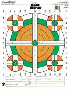 Score Keeper Target 100 Yd Sight-In Rifle Flourescent 100-Pack