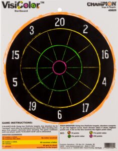 Champion Targets 45825 VisiColor Dartboard Hanging Paper Multi Color 11"x14" Dart Board 10 Pack