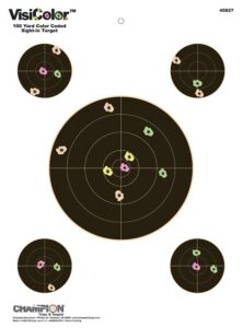 Champion Targets 45827 VisiColor Self-Adhesive Paper Multi-Color 5" Bullseye 10 Pack