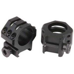 Weaver Classic 6Hole Skeleton Rings Matte Black 1" XHigh Clamshell Pack